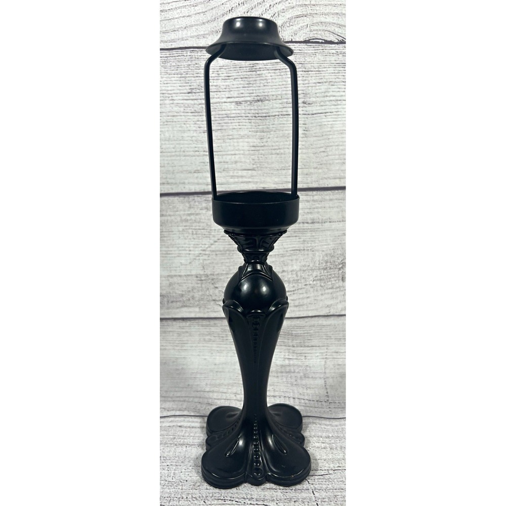 PartyLite Black Metal Tiffany Candle Lamp Base Replacement Stand Harp Tealight